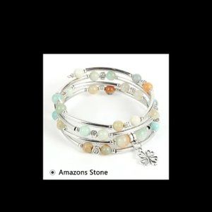4 strand silver bracelet feminine unique bracelet many different bead choices to